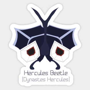 "Bug Eyes" - Hercules Beetle (Blue) Sticker